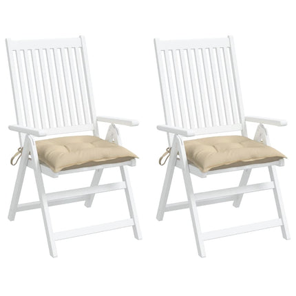 Stolsdynor 2 st beige 40x40x7 cm oxfordtyg