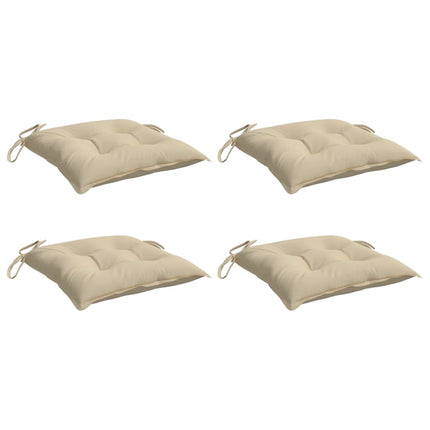 Stolsdynor 4 st beige 40x40x7 cm oxfordtyg