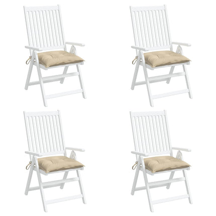 Stolsdynor 4 st beige 40x40x7 cm oxfordtyg