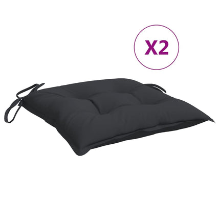 Stolsdynor 2 st svart 40x40x7 cm oxfordtyg
