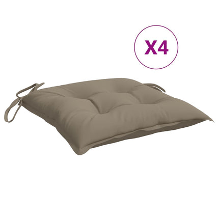 Stolsdynor 4 st taupe 40x40x7 cm oxfordtyg