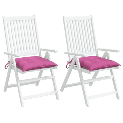 Stolsdynor 2 st rosa 40x40x7 cm tyg