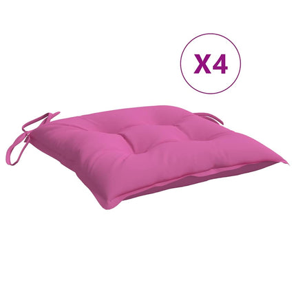 Stolsdynor 4 st rosa 40x40x7 cm tyg
