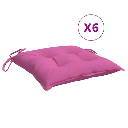 Stolsdynor 6 st rosa 40x40x7 cm tyg