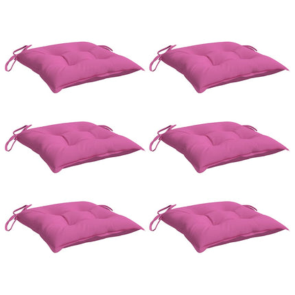 Stolsdynor 6 st rosa 40x40x7 cm tyg