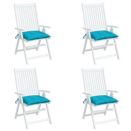 Stolsdynor 4 st turkos 40x40x7 cm tyg