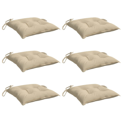 Palldynor 6 st beige 50x50x7 cm oxfordtyg