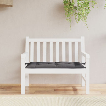 Bänkdyna för trädgården antracit 100x50x7 cm oxfordtyg
