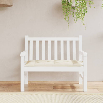 Bänkdyna för trädgården gräddvit 100x50x7 cm oxfordtyg