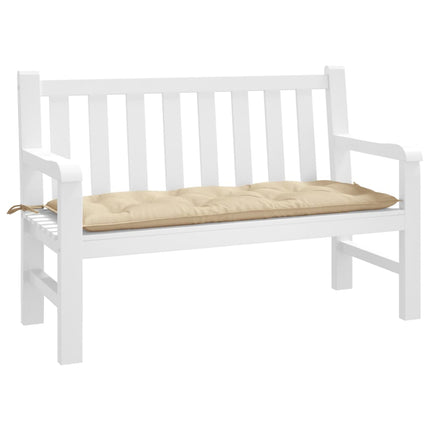 Bänkdyna för trädgården beige 120x50x7 cm oxfordtyg