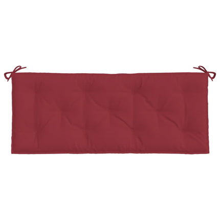 Bänkdyna för trädgården vinröd 120x50x7 cm oxfordtyg