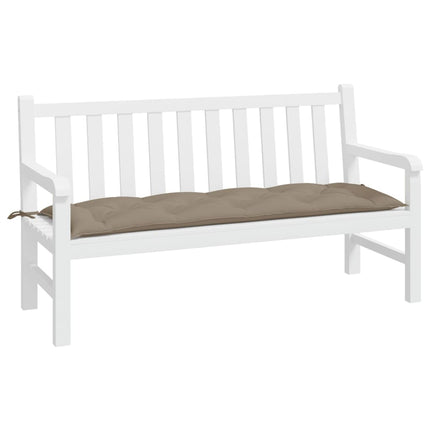 Bänkdyna för trädgården taupe 150x50x7 cm oxfordtyg