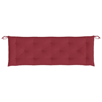 Bänkdyna för trädgården vinröd 150x50x7 cm oxfordtyg