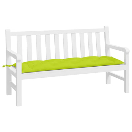 Bänkdyna för trädgården ljusgrön 150x50x7 cm oxfordtyg