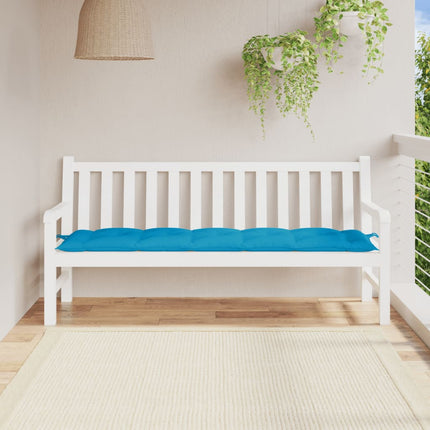 Bänkdyna för trädgården ljusblå 180x50x7 cm oxfordtyg