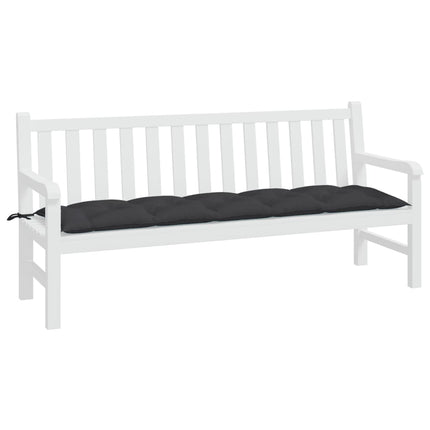 Bänkdyna för trädgården svart 180x50x7 cm oxfordtyg