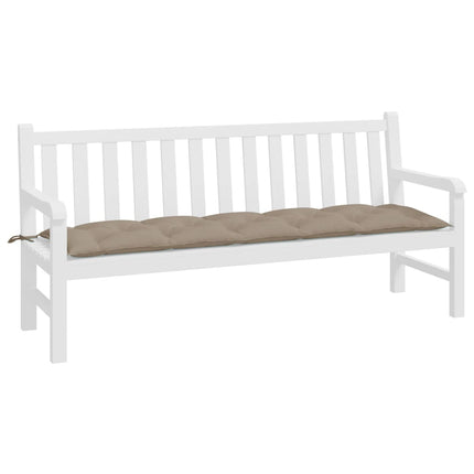Bänkdyna för trädgården taupe 180x50x7 cm oxfordtyg