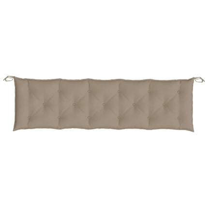 Bänkdyna för trädgården taupe 180x50x7 cm oxfordtyg