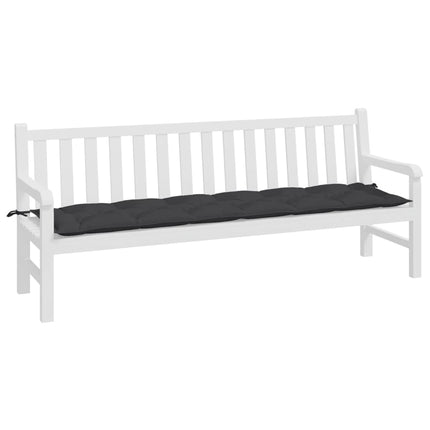 Bänkdyna för trädgården svart 200x50x7 cm oxfordtyg