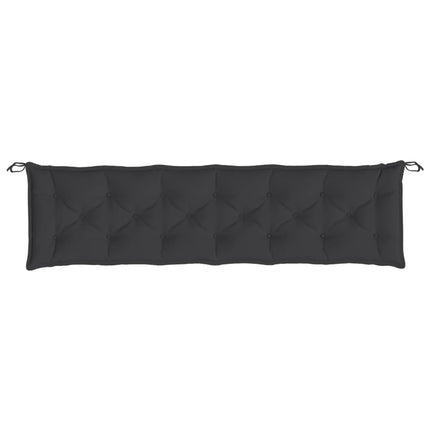 Bänkdyna för trädgården svart 200x50x7 cm oxfordtyg