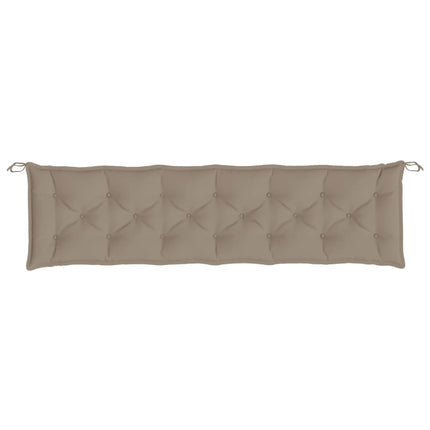Bänkdyna för trädgården taupe 200x50x7 cm oxfordtyg