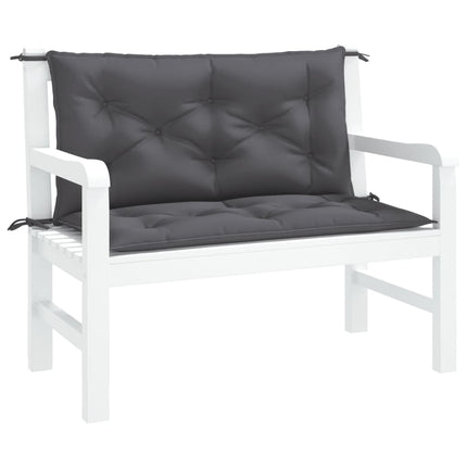 Bänkdynor för trädgården 2st antracit 100x50x7cm oxfordtyg