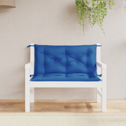 Bänkdynor för trädgården 2 st kungsblå 100x50x7 cm oxfordtyg