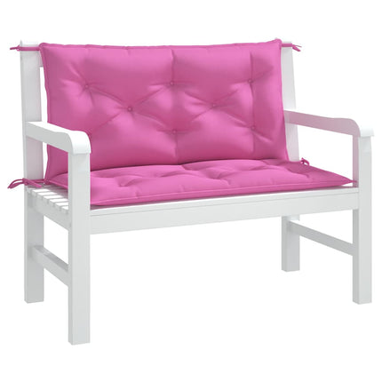 Bänkdynor 2 st rosa 100x50x7 cm tyg
