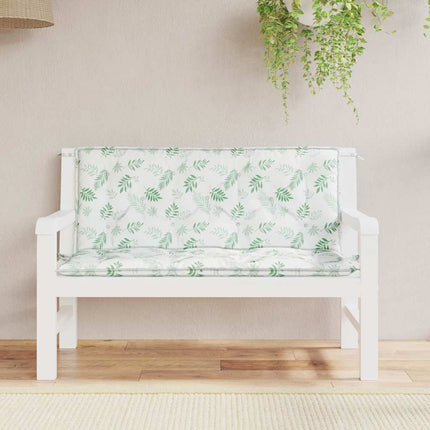 Bänkdynor 2 st bladmönster 120x50x7 cm tyg
