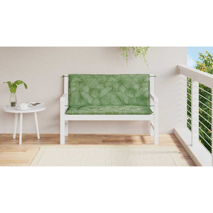 Bänkdynor 2 st bladmönster 120x50x7 cm tyg