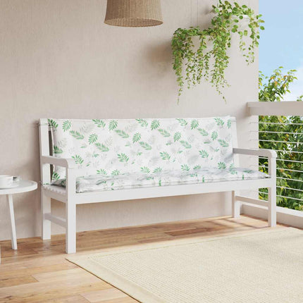 Bänkdynor 2 st bladmönster 150x50x7 cm tyg