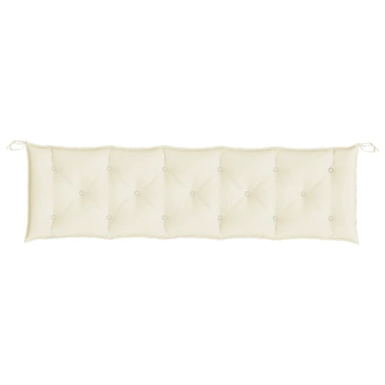 Bänkdynor för trädgården 2st gräddvit 180x50x7cm oxfordtyg