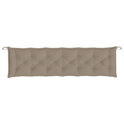 Bänkdynor för trädgården 2st taupe 200x50x7cm oxfordtyg