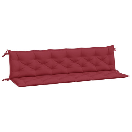 Bänkdynor för trädgården 2st vinröd 200x50x7cm oxfordtyg