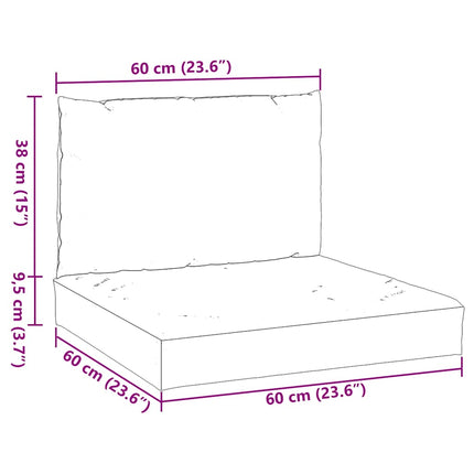 Palldynor 2 st beige oxfordtyg