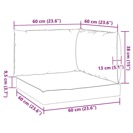 Palldynor 3 st beige oxfordtyg