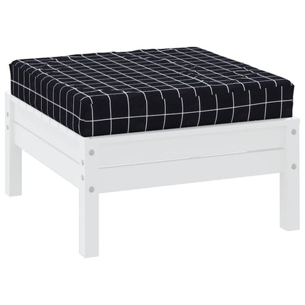 Palldyna svartrutig 60x60x8 cm oxfordtyg