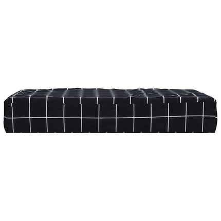 Palldyna svartrutig 60x60x8 cm oxfordtyg