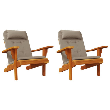 Solstolsdynor 2 st taupe oxfordtyg