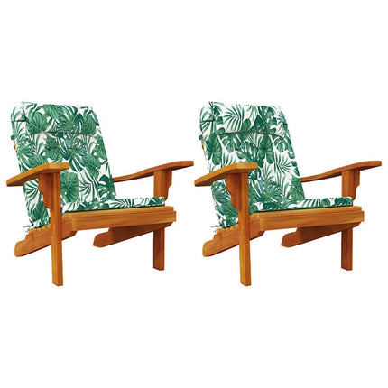 Stolkuddar Löv 2 pcs Bladmönster 58 x 77 x 4,5 cm Oxford Tyg