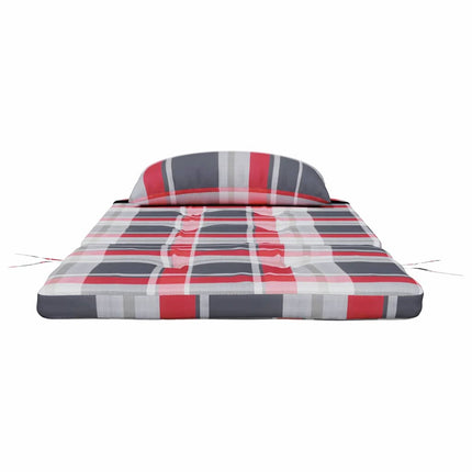 Stolkuddar 2 st Oxford Tyg Röd Rutig 58 x 77 x 4,5 cm