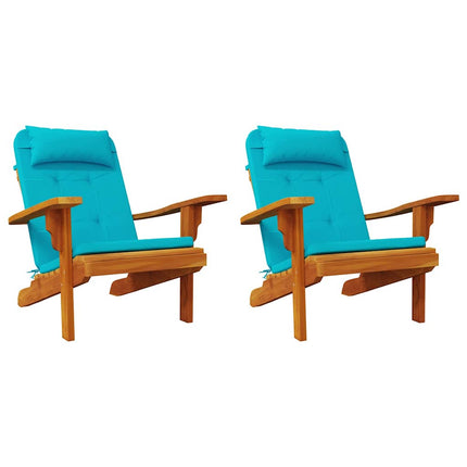 Stolkuddar Enfärgad 2 pcs Turkos 58 x 77 x 4,5 cm Oxford Tyg