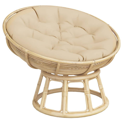 Rund dyna beige Ø 100x11 cm oxfordtyg