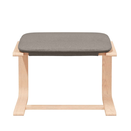 Vilstol med fotpall taupe tyg