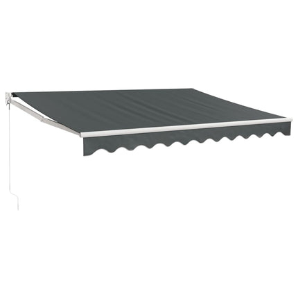 Markis infällbar antracit 3x2,5 m tyg&aluminium