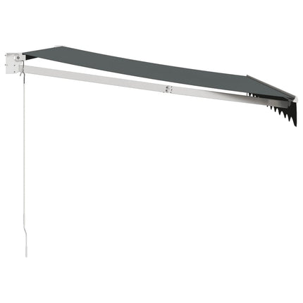 Markis infällbar antracit 3x2,5 m tyg&aluminium