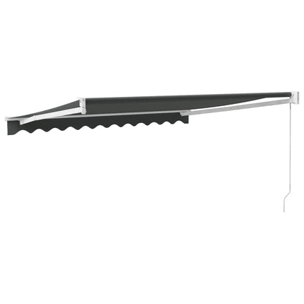 Markis infällbar antracit 3x2,5 m tyg&aluminium