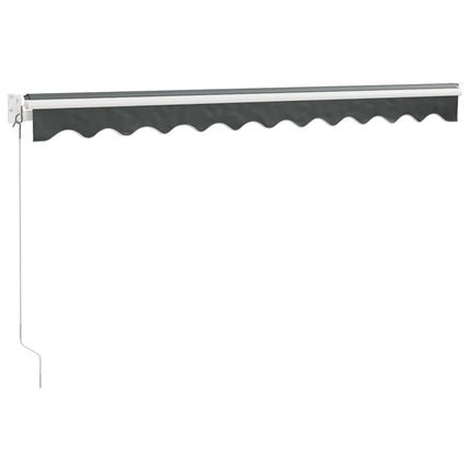 Markis infällbar antracit 3x2,5 m tyg&aluminium