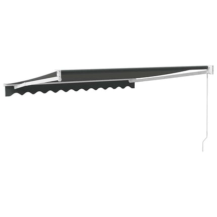 Markis infällbar antracit 3,5x2,5 m tyg&aluminium