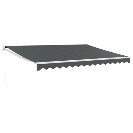 Markis infällbar antracit 4x3 m tyg&aluminium